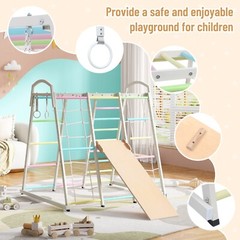 Kids Climbing Frame, Climbing Toy with Ramp and Swing for Indoor and Outdoor Pla