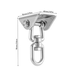 4 Pack Heavy Duty Swing Hangers Set, 1000 lbs Capacity 360°Rotate Stainless S…