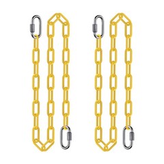 2Pcs 60″ Heavy Duty Hanging Chains with Carabiners 1000 LBs Capacity Swing Ch…