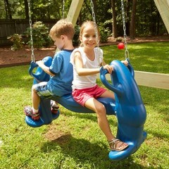 Swing-N-Slide Playsets Plastic Mega Rider Multi-Child Swing Glider Steel Blue