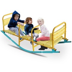 Kids Triple Seat Seesaw Outdoor Playground Equipment Rocking Horse for