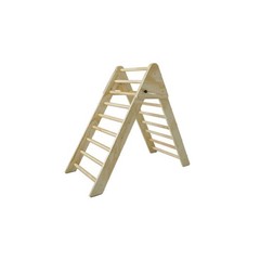 Fionafurn Pikler Triangle Ladder Foldable 2-in-1 Ramp Slide Natural Wood