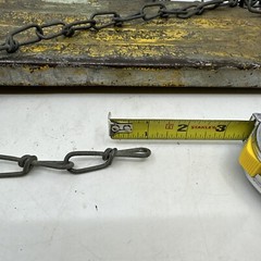 vtg metal flat swing seat w original chains 60” Long Chain industrial decor
