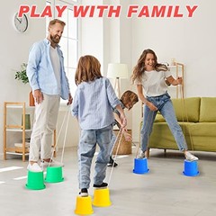 12 Pairs Balancing Stilts for Kids Walking Bucket Toy – Plastic Walking Toy