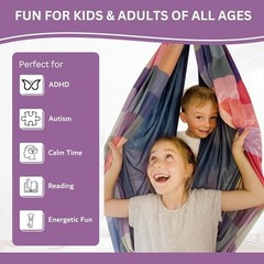 Double Layer Reversible Sensory Swing | Outdoor and Indoor Multi-color/Blue