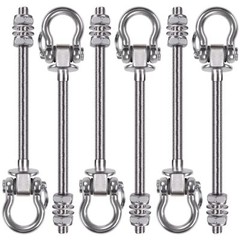 6 PCS Wood Beam & I-Beam Hanger, Permanent Antirust Stainless Steel Swing Hooks