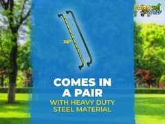 SWING SET STUFF INC. LARGE GREEN STEEL HANDLE (PAIR) safety grip attachment 0306