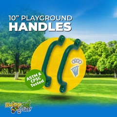 SWING SET STUFF 10″ PLAYGROUND HANDLES GREEN (PAIR) tree house backyard kid 0010