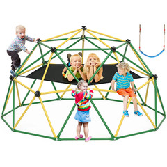 OUTDOOR CLIMBING DOME PLAYSCAPE 10 Ft with Hammock, Anti-Rust