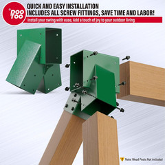 Stainless Steel Heavy Duty Swing Set Bracket Kit – 2 Pack with Hardware