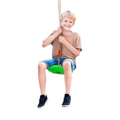 Plastic Hanging Disc Swing For Garden Outdoor Adjustable Height For Playground