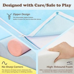 Climbing Toys for Toddlers, Toddler Climbing Toys Indoor, 7-Piece Soft Foam C…