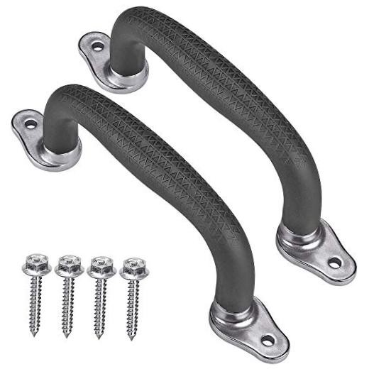 Black Playground Safety Handles, Non-Slip Kids Playground Grab Black (2 Pack)