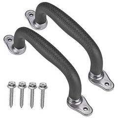 Black Playground Safety Handles, Non-Slip Kids Playground Grab Black (2 Pack)