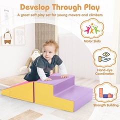 Step and Slide Climber for Infants and Toddlers Baby Soft Foam Structure Blocks