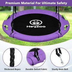 48 inch Tree Swing, Larger Saucer Flying Swing for Whole Family, 900lbs 48 Inch