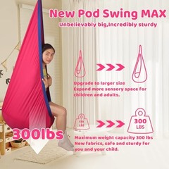 HiCamer Sensory Swing for Kids indoor and outdoor Pod hammock Chair Cranberry