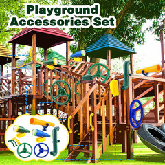 11 Pcs Playground Swing Set Accessories Plastic Pirate Steering Wheel with Sa…