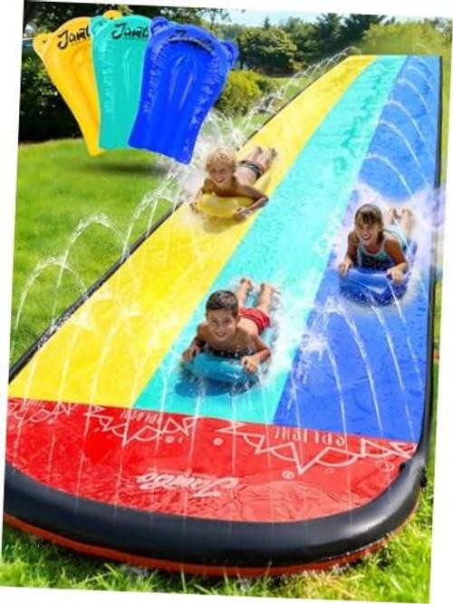 XL 20Ft Premium Slip and Slide with 3 Bodyboards, Heavy Duty Water Slide-