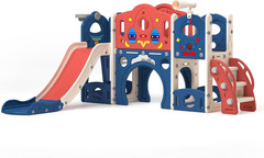 9-In-1 Castle Amusement Playground Playhouse, Indoor Outdoor Playset for Toddler
