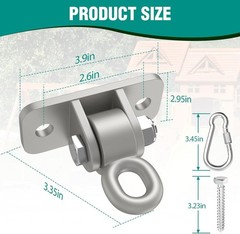 Swing Hangers with Bearing, Heavy Duty Porch Swing Hanging Kit for Outdoor Pl…