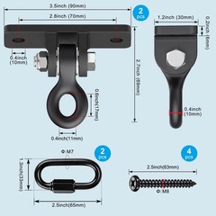 Heavy Duty Swing Hangers, Porch Swing Hanging Kit, Black Cast Iron Swing Hook…