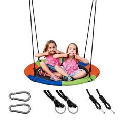 40″ Kids Saucer Tree Swing Set – Heavy-Duty Oxford Fabric, Steel Frame, 550 lb C