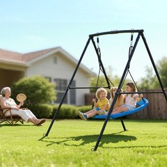 Uimoso Outdoor Swing Set with A-Frame Stand for Kids, 60 x 32 in, Backyard Use