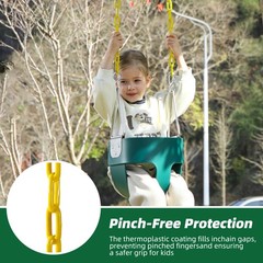 High Back Toddler Swing Seat with Yellow Chains – Fully Assembled Baby Swing Acc