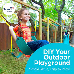 Swing Sets for Backyard, Monkey Bars & Swingset Accessories – Set Includes 18″ T