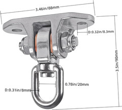 Heavy Duty Swing Hanger Stainless Steel 304 Antirust,1200 Lb Capacity 360°