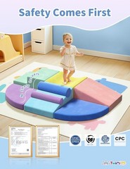 Extra Large 8-Piece Soft Climbing Toys for Toddlers, Foam Climbing Block Set …