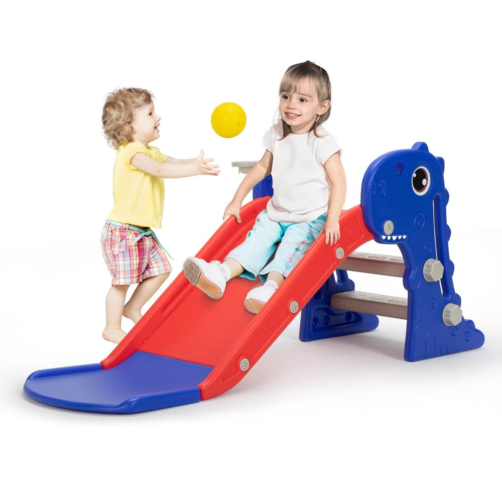 Nyeekoy 3 in 1 Toddler Slide, Kids Slide Climber 48”L*21.75”W*20.5”H, Blue