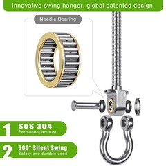 SELEWARE Heavy Duty Swing Hangers with Silent Bearings, 1500LB Capacity Stain…