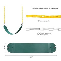 Heavy Duty Swing Sets Brackets Including 2 Green A-Frame Swing Set G+g+g+g