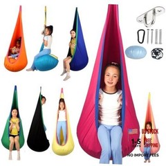 HiCamer Sensory Swing for Kids indoor and outdoor Pod hammock Chair Cranberry