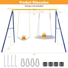 Frame Extra Large Swing Stand 660 LBS Heavy-Duty Steel Swing Anti-Slip Footpads