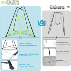 Swing Stand with Sensory Swing, Swing Frame with Pod Swing, X-Shaped Swing Set,