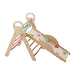 Uimoso 9-in-1 Toddler Climbing Set with Xylophone and Rainbow Design