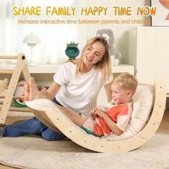 7-in-1 Montessori Pikler Triangle Set with Cushion, Ramp, Arch & Ladder