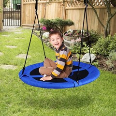 40″ Flying Saucer Tree Swing Play Set Kids Christmas Gift with Hanging Strap Kit