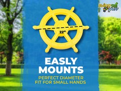 SWING SET STUFF SHIPS WHEEL YELLOW wood playground accessory pirate fort 0230