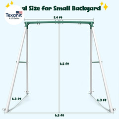50″ Large Saucer Swing with Frame for Kids Outdoor, 6.5 Ft Tall 500 Lbs Swing Se