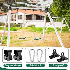 Heavy Duty a Frame Swing Set Bracket Kit Include 2 Brackets & 2 Swing Hangers wi
