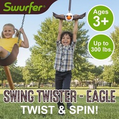 Ninja-Twister Swing Spins Set: Slackline Attachments – 360° Handle Twist-Spin Fl