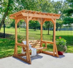 PERGOLA SWING 100% Cedar Adult Family Swing