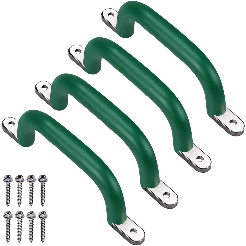 SELEWARE Set of 4 Safety Playground Handles, Metal Grab Bars with Finger Inde…