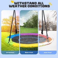 60″ Large Saucer Tree Swing for Kids Adults 900D Oxford Waterproof with 2pcs …