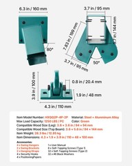 VEVOR Swing Set Brackets Heavy-Duty A-frame Hardware 2 Brackets Seats 4 Hangers