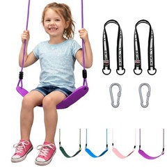 HeyZoo Heavy Duty Kids Swing Seat – 330lbs, 79″ Adj. Rope, Hooks & Straps